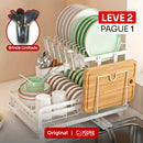 [LEVE 2, PAGUE 1] Escorredor de Aço Inox Multifuncional + BRINDE: Kit de Utensílios de Cozinha